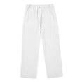 thumbnail image 4 of Domuza Baggy Dress Pants for Men Zipper Fly Pleated Wide Leg Pants Work Office Slacks with Pocket Casual Fashion Business Trousers White 2XL, 4 of 5