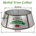 thumbnail image 5 of Bibana Metal Christmas Tree Collar Christmas Tree Ring 29 Inch Diameter Base Durable Galvanized Metal Christmas Tree Skirt for Christmas Tree Decor (Silver), 5 of 7