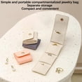 thumbnail image 2 of 3pcs Mini Travel Jewelry Bag - Multi-Compartment Water-Resistant Soft Nylon Storage, Lightweight Portable Organizer with Zipper Pockets for Rings, Earrings & Small Accessories, 1.96*1.81in, 2 of 9