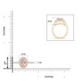thumbnail image 4 of ANGARA Natural Classic Oval Morganite Halo Ring with Diamond Accents in 14K Yellow Gold for Women | Birthday, Anniversary, Jewelry Gift for Women | Natural Morganite Ring, 4 of 11