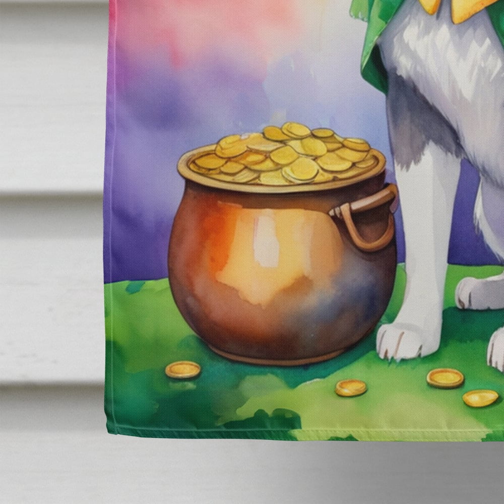 Siberian Husky St Patrick's Day House Flag 28 in x 40 in