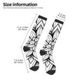 thumbnail image 4 of Fotbe Mandala Floral Line Art print Women's Men's Novelty Crew Socks Cotton Socks Knee High Socks for Walking,Running,Nurses,Pregnancy, 4 of 8