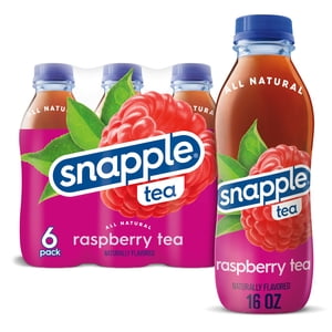 Snapple Raspberry Tea, 16 fl oz Bottles, 6 Pack