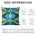 thumbnail image 5 of Creowell Decorative Green Blue Abstract Throw Pillow Covers, Geometric Outdoor Cushion Cover Square Pillowcase for Car Sofa Couch Home Decor White, 5 of 5