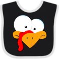 thumbnail image 3 of Inktastic Thanksgiving Goofball Turkey Face Boys or Girls Baby Bib, 3 of 4