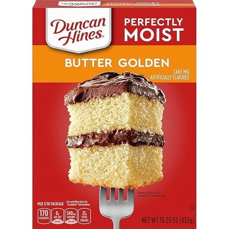 Duncan Hines Classic Cake Mix, Butter Golden, 15.25 oz ( Pack of 2 )