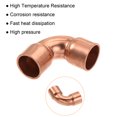 thumbnail image 4 of Uxcell 90 Degrees Elbow Copper Pipe Fitting Brazing Connection 5/16 Inch ID for HVAC Cooling Equipment, Pack of 8, 4 of 5