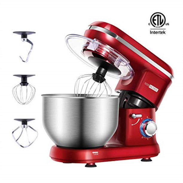 vivohome stand mixer, 650w 6speed 6qt. tilthead kitchen electric food mixer with beater