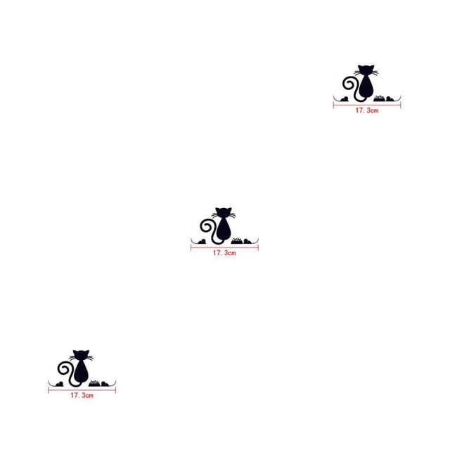 jesticaly Cat Light Switch Sticker Decal Vinyl Art Wall Sticker Lightswitch Black Kitten 1pcs #4 3Set