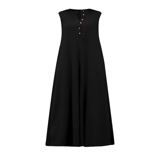 HBFAGFB Combinaisons pour Femmes Grande Taille Col Rond Décontracté Sans Manches Taille Haute Combinaisons Noires Taille G