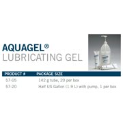 Aquagel Lubricating Gel, 5 ounce Tube, 20 Count