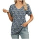 thumbnail image 2 of Camisas de verano para mujeres Camisa suelta de alerta en V para mujeres Túnica de playa de estampado floral Bohemio, 2 of 7