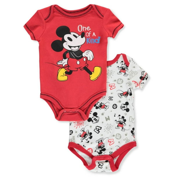 Disney Disney Mickey Mouse Baby Boys' 2Pack Bodysuits (Newborn