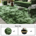 thumbnail image 2 of ASPILLOW 9x12 Fluffy Rug for Room,Non Skid Plush Indoor Home Decor Rug,Modern Shaggy Fuzzy Rugs for Living Room,Tie-dye Dark Green, 2 of 10
