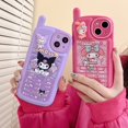 thumbnail image 2 of Sanrio Kawaii My Melody Kuromi Style iPhone 14 13 12 11 Pro X XR XS MAX Plus All Inclusive Women's Shockproof Phone Case xuanjing unisex, 2 of 2