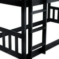 thumbnail image 3 of Noble House Lydia Triple Rubber Wood Bunk Bed, Convertible Twin over Twin over Twin with Guardrails and Ladders, Black, 3 of 12