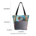 thumbnail image 3 of Pofeuu Whimsical Cats and Flowers Scene Print Women Fashion Shoulder Handbags Top Handle Satchel Bags Tote Shoulder Shopping Bag Stylish Canvas Tote Bag, 3 of 6
