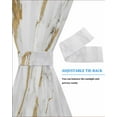 thumbnail image 4 of White Gold Blackout Curtains French Door Curtains for Door Window, Modern Abstract Marble Geometric Privacy Drapery for Patio/Sidelight Doors, 1 Panel with Tieback, 25 x 40 Inches, 4 of 6