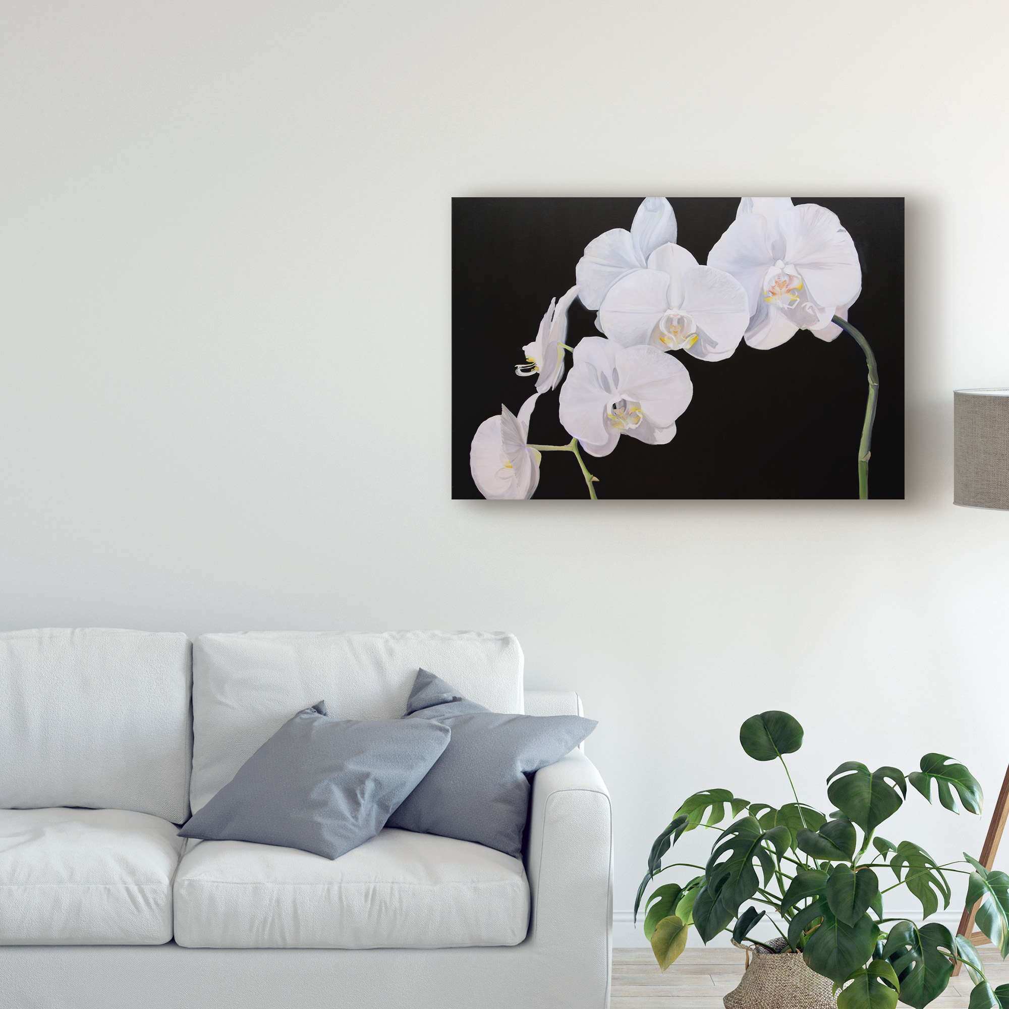 Trademark Fine Art 'Dramatic Orchids I' Canvas Art by Sandra Iafrate