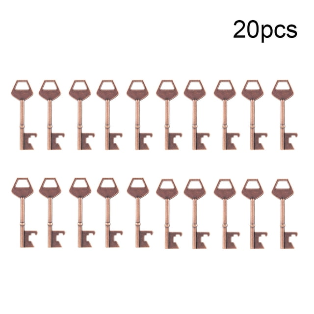 Abridor de botellas con forma de llave y cordel para tarjetas de identificación, ideal como regalo para invitados a la boda (solo 20 unidades).