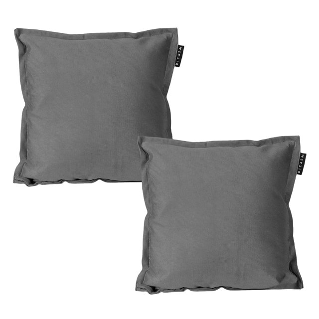 Cojín decorativo Kappa cuadrado Set de 2 Rudd Gris
