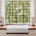 thumbnail image 2 of Ambesonne Grunge Kitchen Curtains, Weathered Motives Artwork, 55"x24", Beige and Hunter Green, 2 of 3