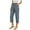 Blue, variant on MLDRA Women's Capri Leggings Yoga Pants with Pockets High Waisted Knee Length Stretch for Casual Soft Workout Exercise Ladies Lounge Pants Black