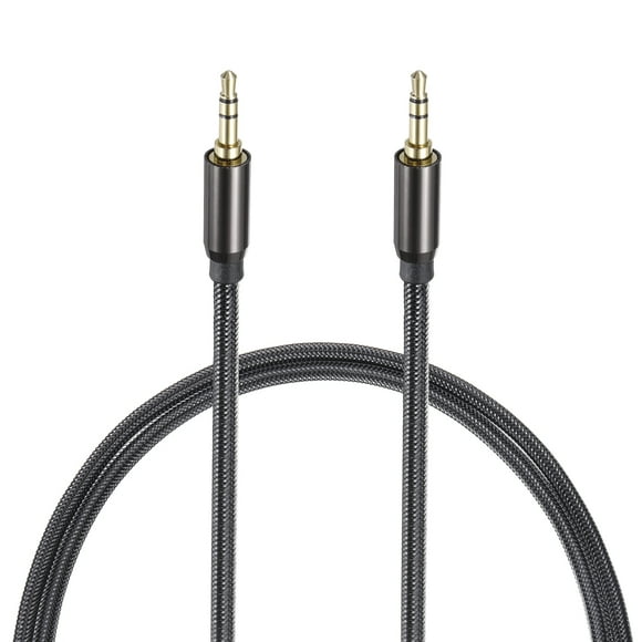 Uxcell Câble Auxiliaire 3,5 mm, Câble Audio Mâle à Mâle Tressé en Nylon, Cordon Audio Stéréo Hi-Fi 6,6 Pi 1