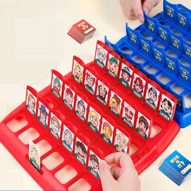 Adivina quién soy en un juego de mesa Adivina que el personaje es tablero de cartas Formación lógica Interacción intelectual entre padres e hijos