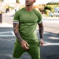 thumbnail image 3 of Vedolay Short Outfits Men's Short Sleeve Tracksuit Summer Shirt & Shorts Set,Gray XXL, 3 of 4