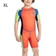 thumbnail image 2 of Traje de neopreno para niños Manténgase abrigado Pantalones cortos con mangas con cremallera trasera Traje de surf de snorkel para niñas Adolescente Niño Niño Manga verde naranja XL 2.5MM Speravity OD003691-09, 2 of 7