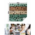 thumbnail image 4 of Teal Green Brown Cloth Napkins Set of 6 Reusable Dinner Napkins, Farmhouse Dog Paw Vintage Cocktail Napkin Washable Table Napkins for Wedding/Holiday Party/Baby Shower 20"x20", 4 of 7
