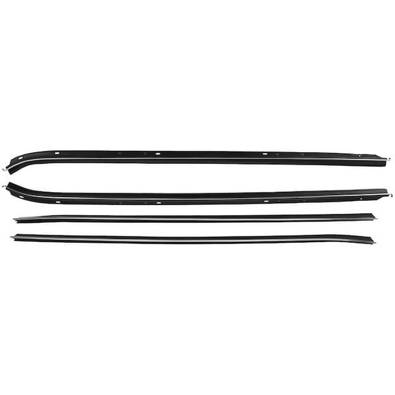 Door Window Belt Weatherstrip 4 Piece Set - Compatible with 1970 - 1981 Chevy Camaro 1971 1972 1973 1974 1975 1976 1977 1978 1979 1980
