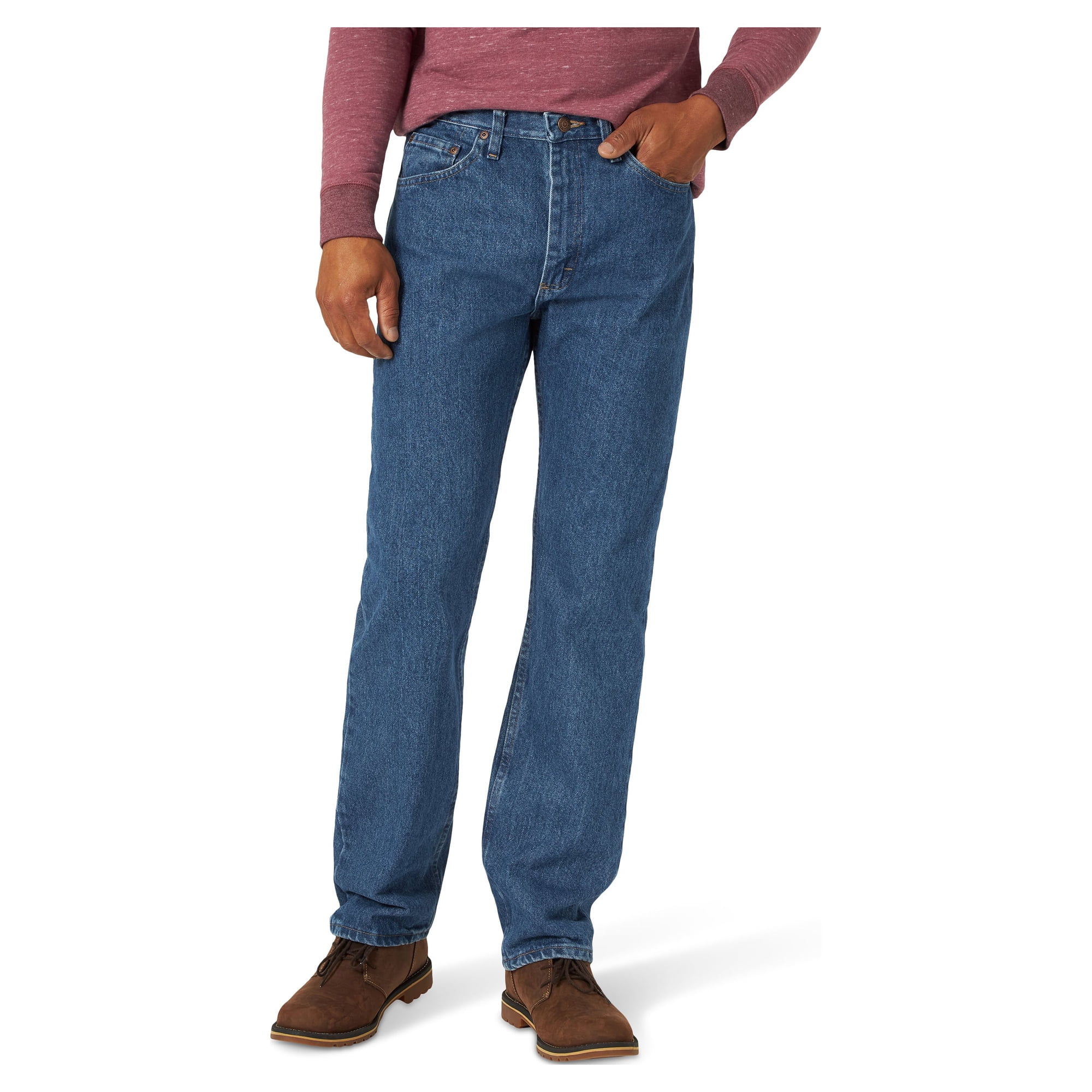 Wrangler Men's and Big Men's Regular Fit Cotton Jeans