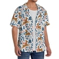 thumbnail image 2 of Gukieu winter Scarf deer Print Men's Short-sleeved Shirts, Button-down Pocket Shirts, T-shirts, Beach Vacation Travel Summer Clothing-4X-Large, 2 of 5