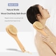 thumbnail image 2 of Cepillo de baño Cerdas naturales suaves Madera Cuerpo ovalado SPA Ducha Masaje Depurador Hugtrwg  Para estrenar, 2 of 6