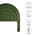 thumbnail image 3 of Headboard, Twin, Green, Velvet, Hotel Bedroom, Modern Contemporary, HB38119, 3 of 7
