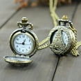 thumbnail image 3 of UDIYO Retro Vintage Steampunk Quartz Necklace Carving Pendant Chain Clock Pocket Watch, 3 of 7