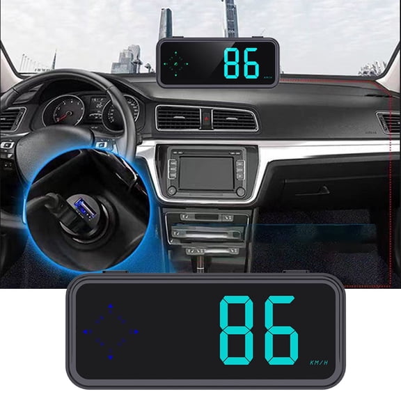 GPS Based Head Up Display Vehicle Speedometer With Integrated For Compass Feature to Aid in Safe Travel Decisions