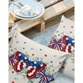 thumbnail image 2 of Pack of 2 Outdoor Pillow Covers, Independence Day American Flag Butterfly Retro Linen Waterproof Square Throw Pillowcase Cushion Decorative Pillow Covers for Couch Patio Tent, 18x18 in, 2 of 6