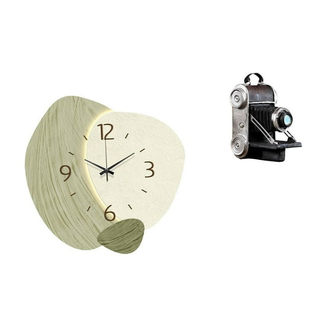 Reloj de pared con cámara silenciosa, estatua decorativa de resina, decoración de escritorio, adecuado para oficina, sala de estar, dormitorio, cocina
