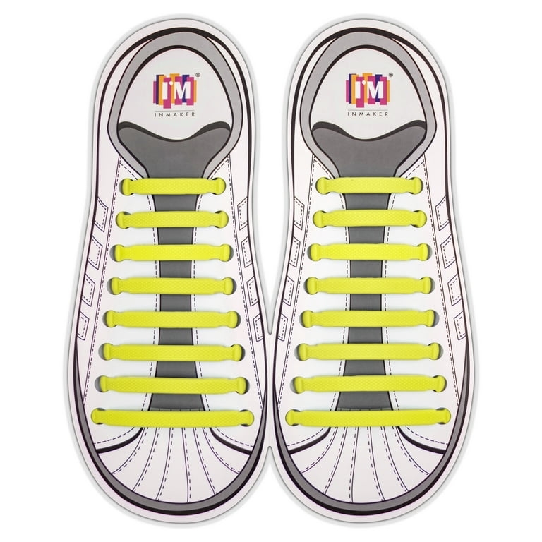 INMAKER No Tie Shoe Laces for Adults and Kids Elastic Shoelaces for Sneakers Rubber Silicone Tieless Laces