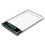 Zeiwohndc 2.5inch Transparently SATA to USB3.0 USB C Hard Drive Case Enclosure