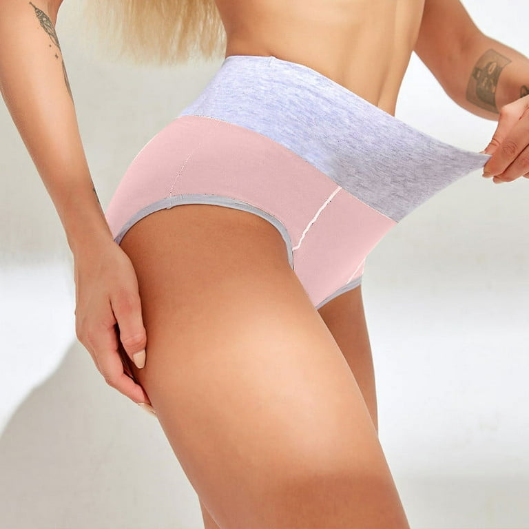 BIZIZA Women's Boyshort Underwear High Waisted Butt Lifter Shorts Hipster  Seamless Stretch Panty Pink XXL 