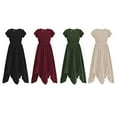 thumbnail image 3 of Girls' Dresses Ruffled Kids Lace Up Short Sleeve Dress Fashion Summer Long Dress, 3 of 6