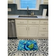 thumbnail image 3 of Carolines Treasures MW1166RUG Paon Directement en Bleu Machine Lavable Mousse à Mémoire de Forme Tapis, 3 of 4