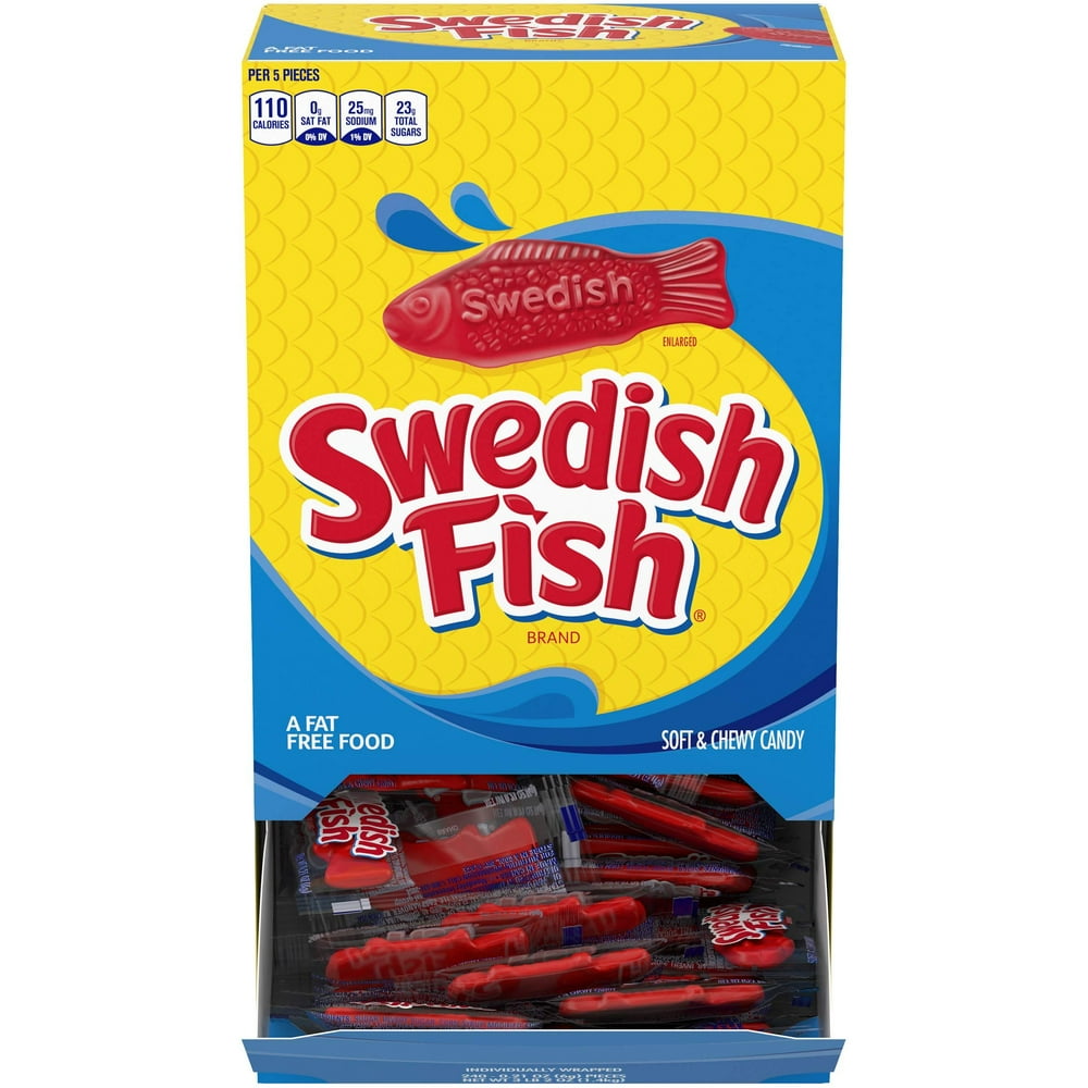 SWEDISH FISH Mini Soft & Chewy Candy, 240 0.21 oz Packs