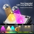thumbnail image 4 of HIBIBUD Solar Fence Lights Outdoor 12 Pack,Warm White & 6 Colors & Rgb,Ip66 Waterproof Led Deck Light,Dusk to Dawn Fence Lights Solar for Wall,Railing,Step,Patio,Pool,Backyard,Outside, 4 of 9