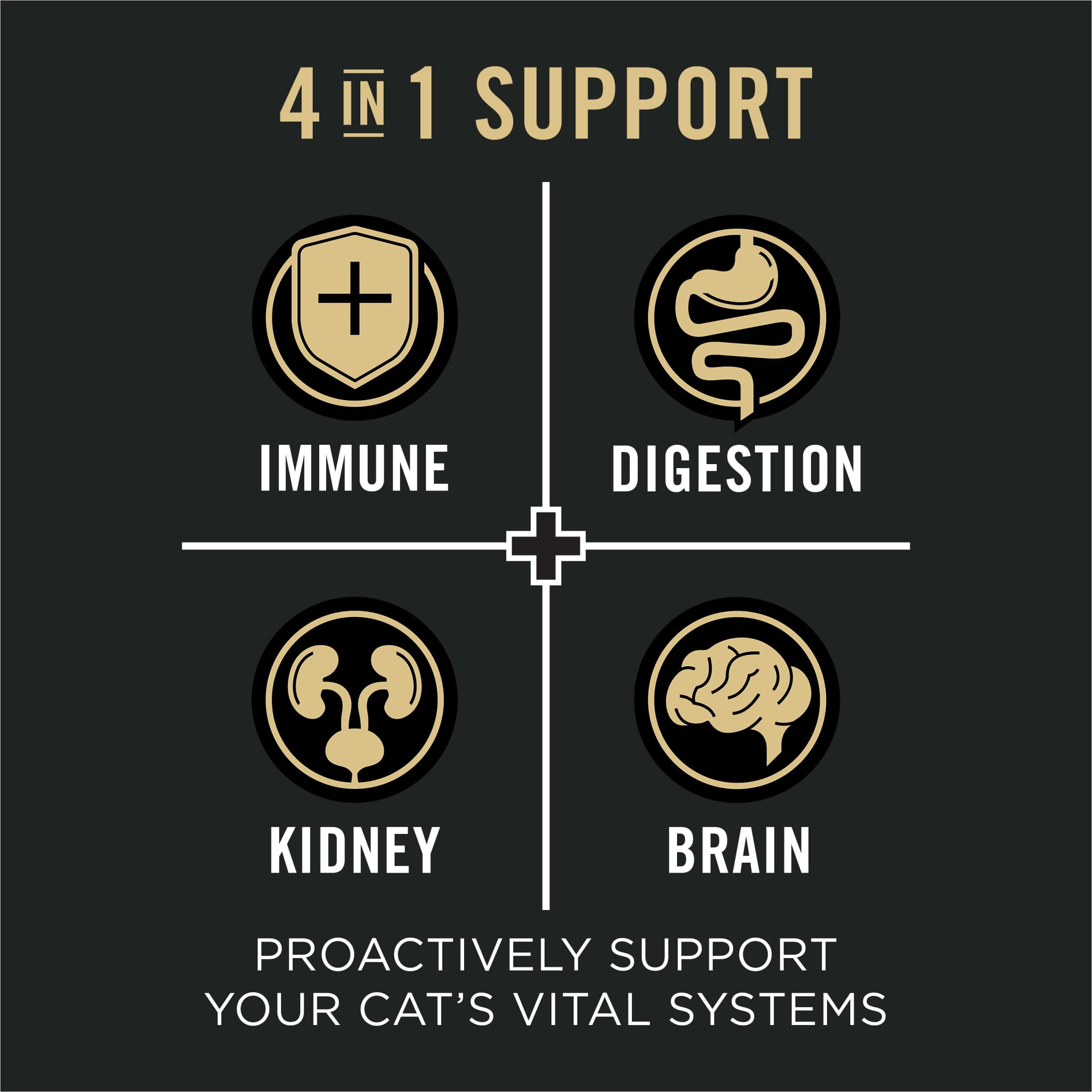 Purina Pro Plan Vital Systems Dry Cat Food, Salmon & Rice, 5 lb Bag