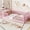 Pink, variant on Bellemave Twin Size Floor Bed Frame, Wooden House Bed Twin Size with Fence, Montessori Bed with Guardrails for Bedroom(White)